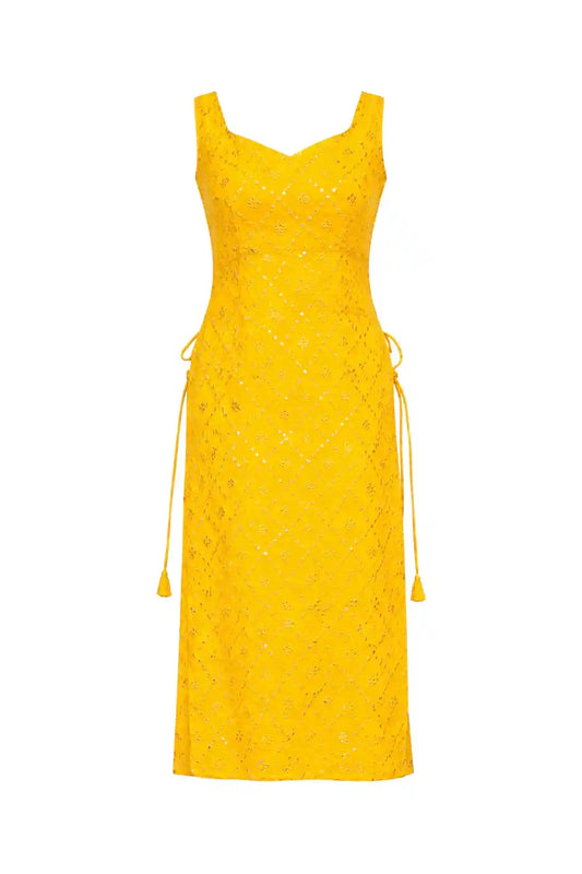 Sunrise Yellow Mirror Gulnaz Kurta