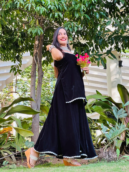 Swati's Dreamy Black Velvet Ensemble