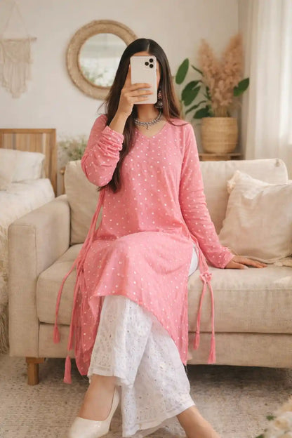 Tint Peach Mirror Gulnaz Kurta