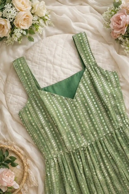 Emerald Spark Sequin Peplum