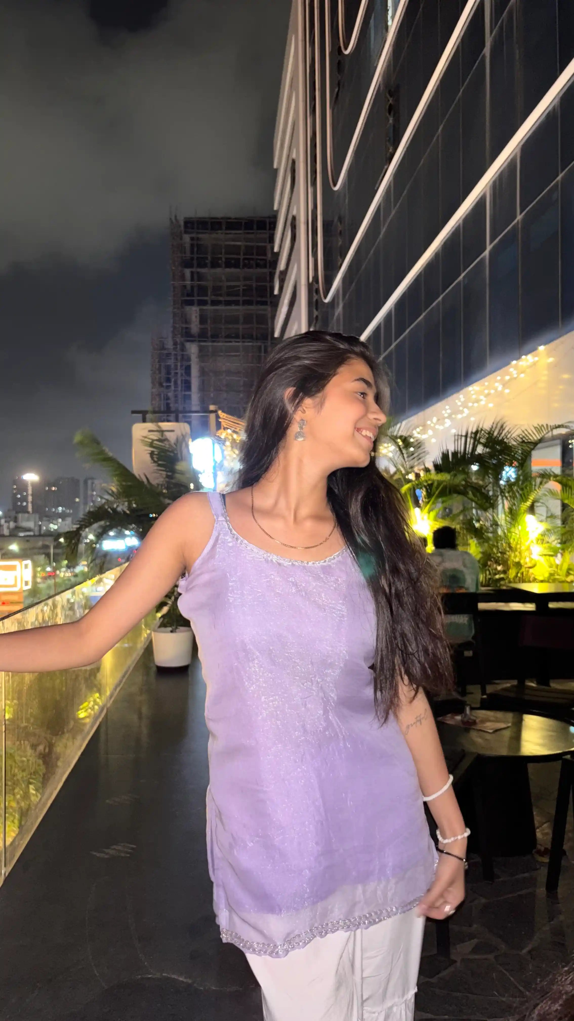 Soft Lilac Back Tie Gulnaz Kurta