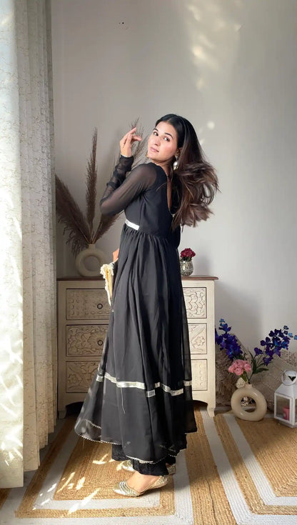 Swati's Twilight Black Gulnaz Anarkali
