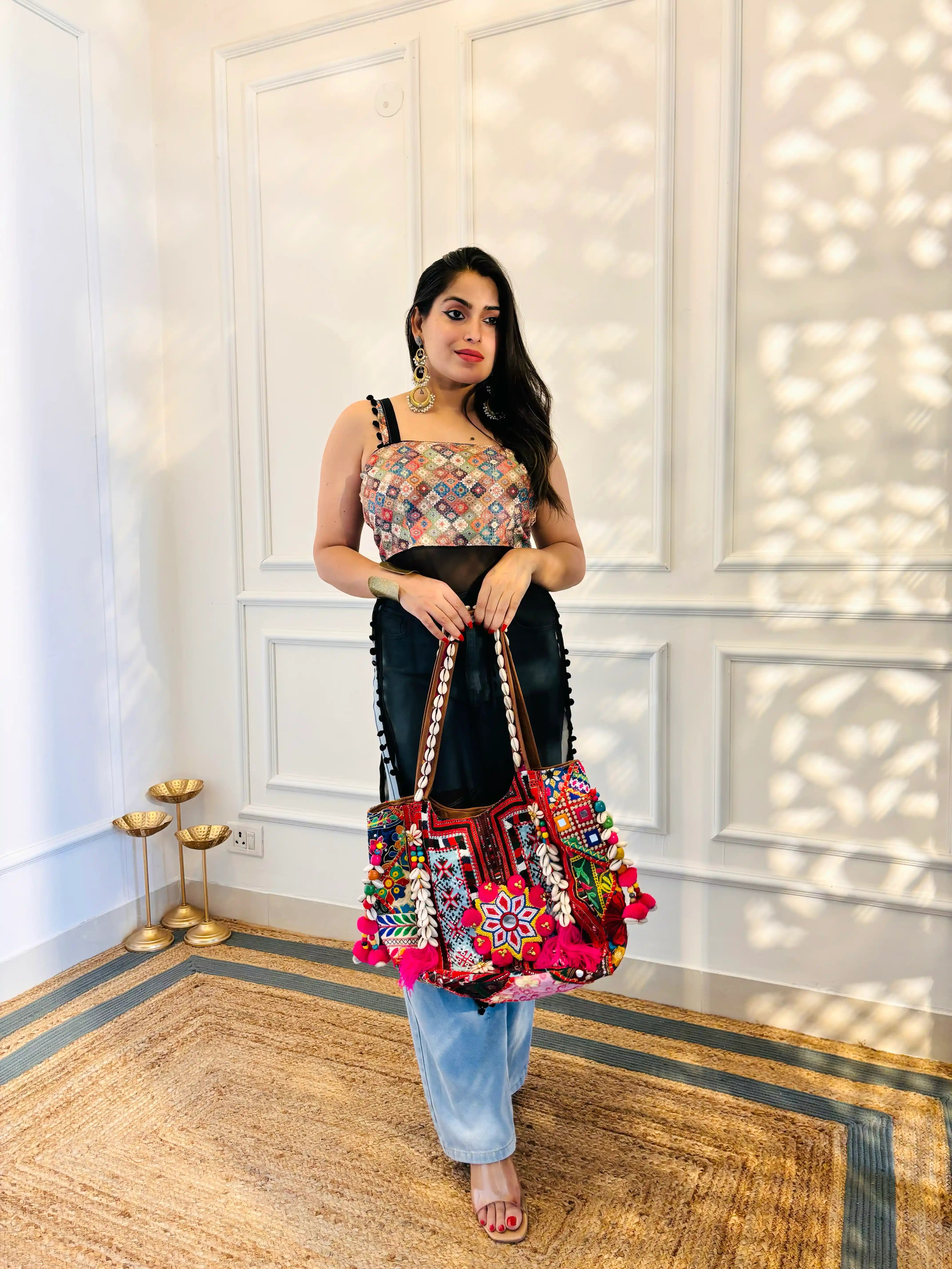 Snehal’s Embroidered Black Gulnaz Kurta