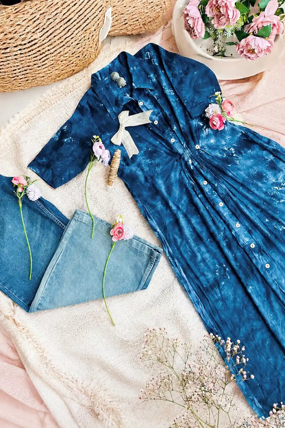 Indigo Blue Collar Dress