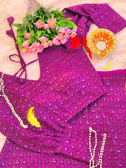 Rangrez Wine Sequence Blouse