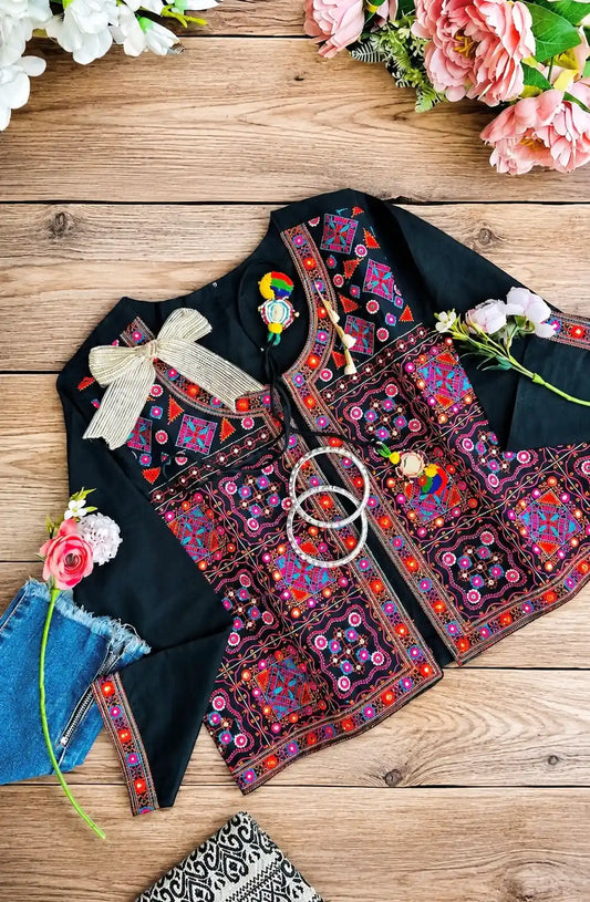 Multi Jaipuri Embroidered Jacket