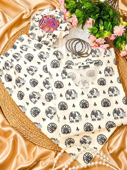 Meher Boho Elephant Print Ethnic Set