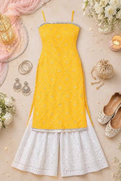 Charm Yellow Mirror Gulnaz Kurta