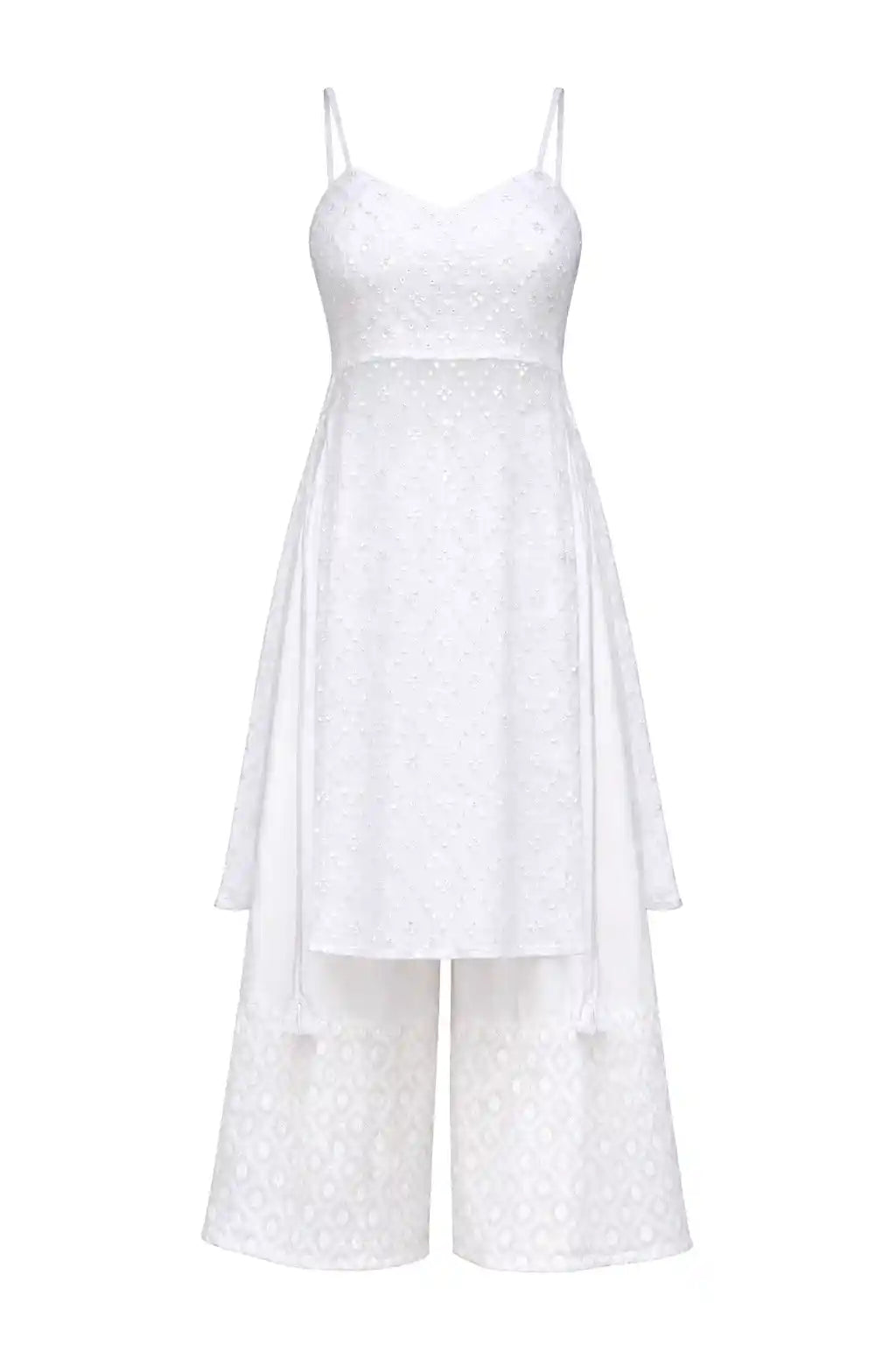 Gulnaz White Hand Embellished Kurta