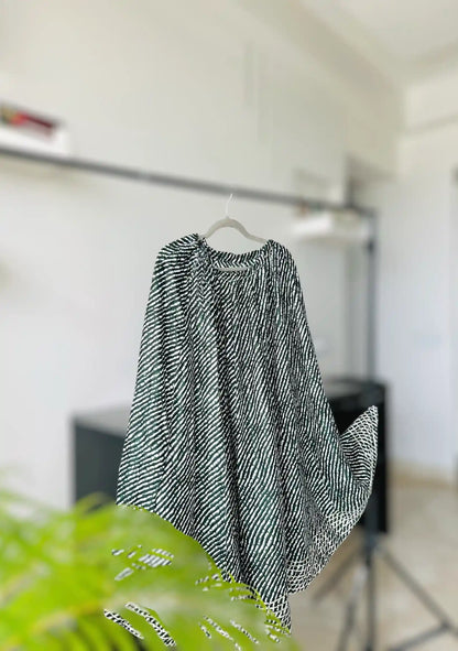 Green Lehriya Jaipuri Twirl Skirt