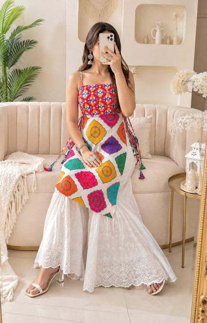 Boho Bloom Side-Tie Kurti