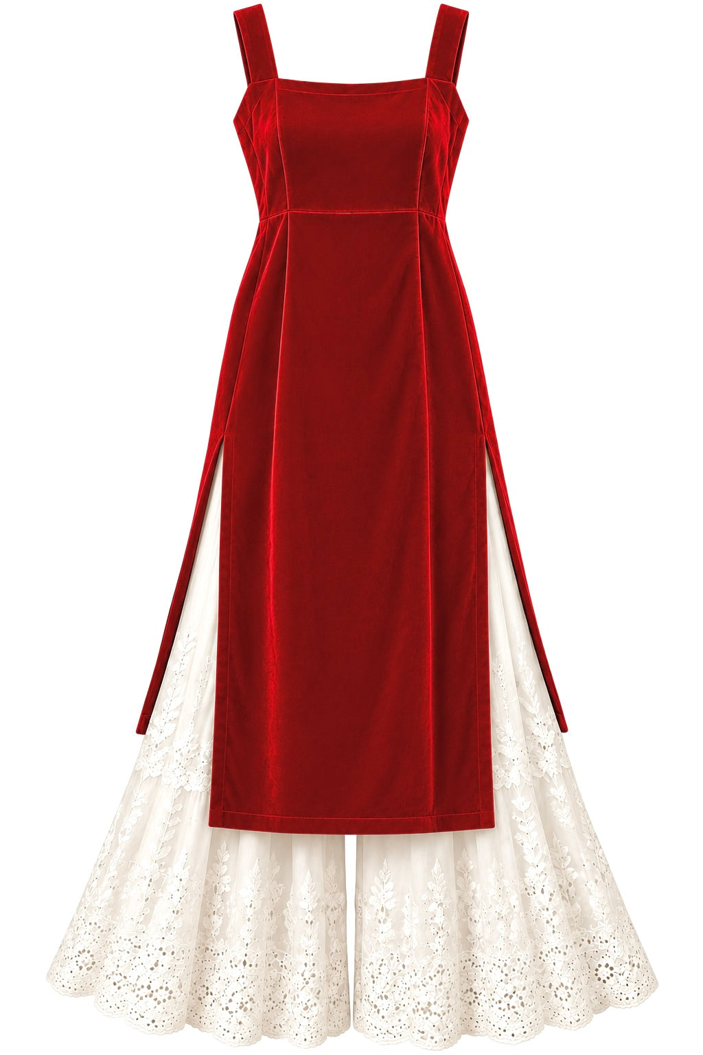 Charm Red Velvet Gulnaz Kurta