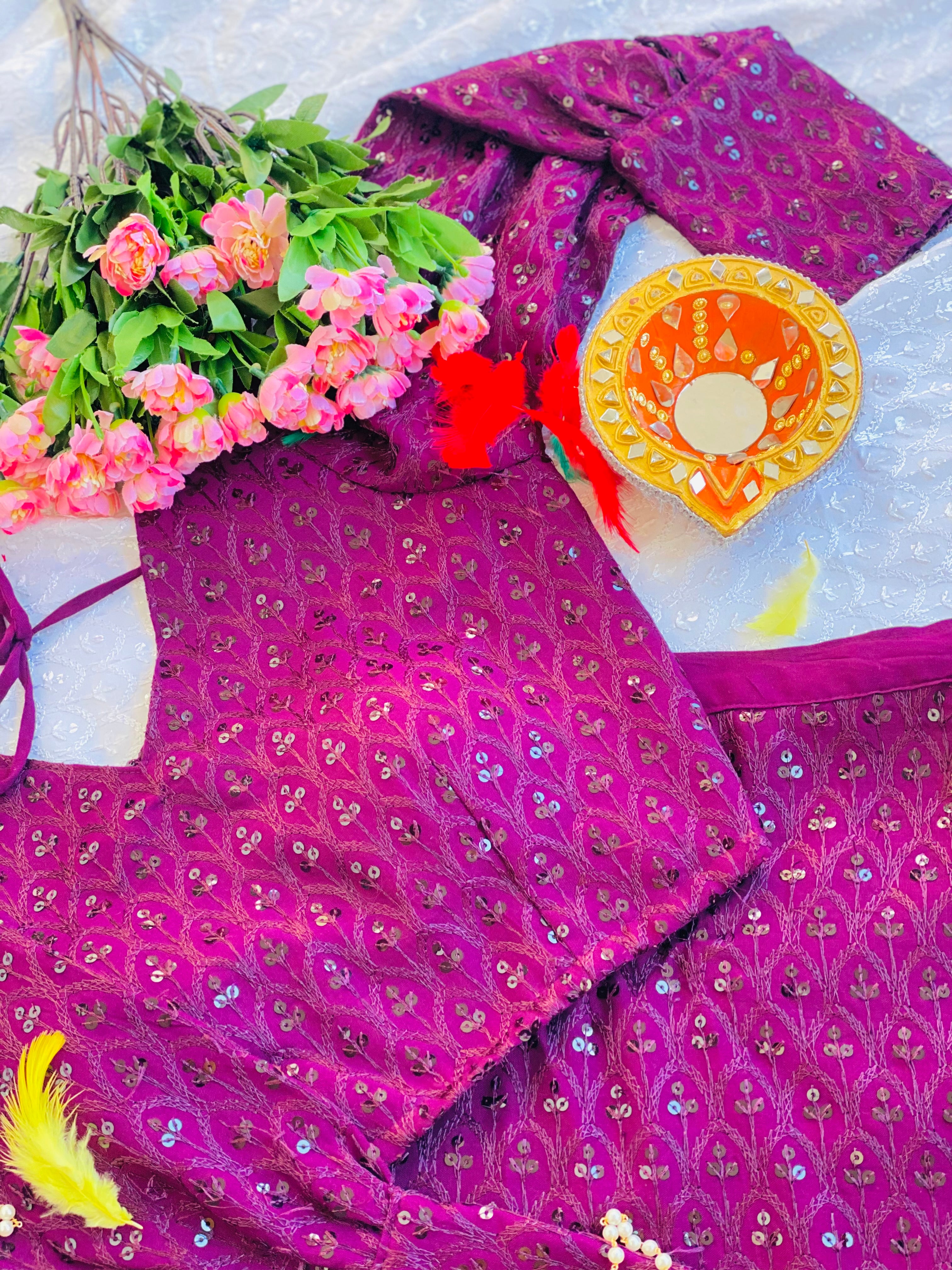Rangrez Wine Sequence Blouse
