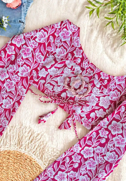 Jaipuri Pink Convertible Kurti