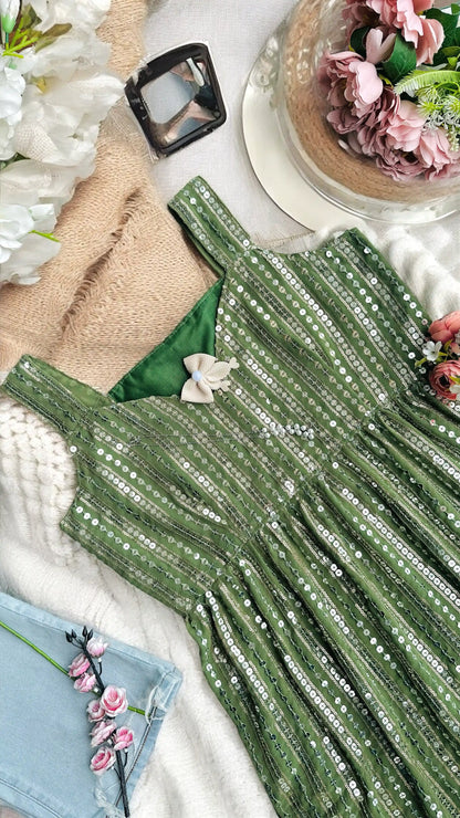 Emerald Spark Sequin Peplum