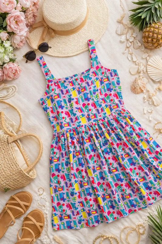 Cute Teddy Hand Print Frill Top