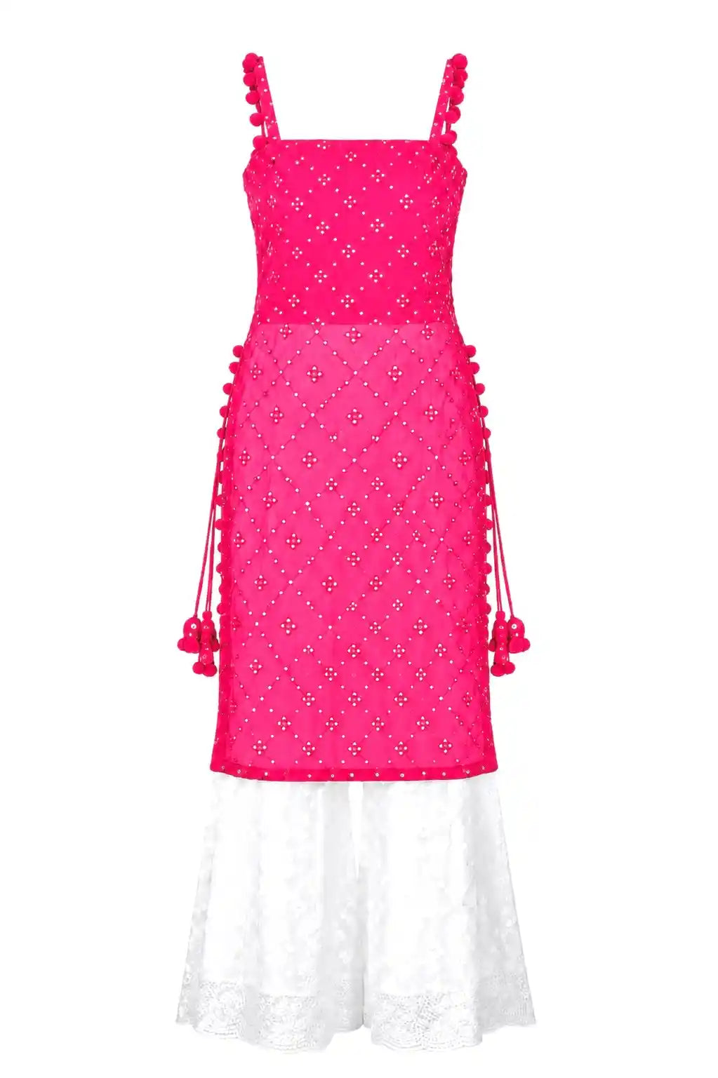 Shimmer Pink Embroidered Gulnaz Kurta