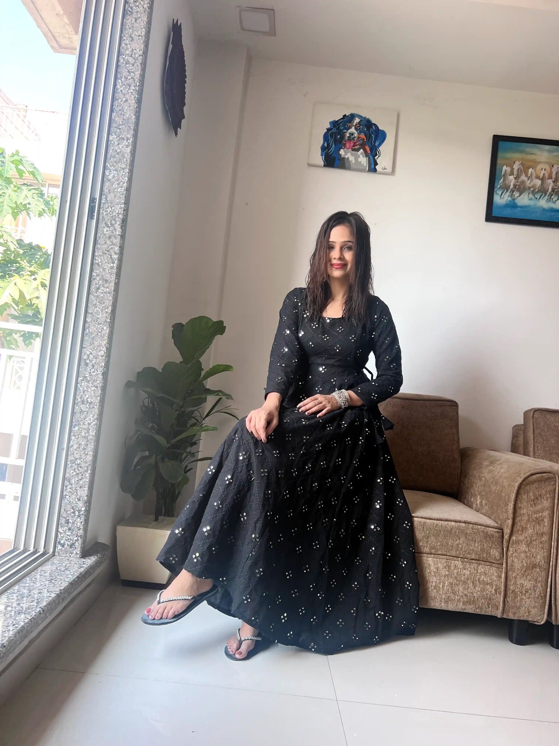 Fenil’s Gulnaz Embroidered Twirl Anarkali - Passion for Fashion by Shivani