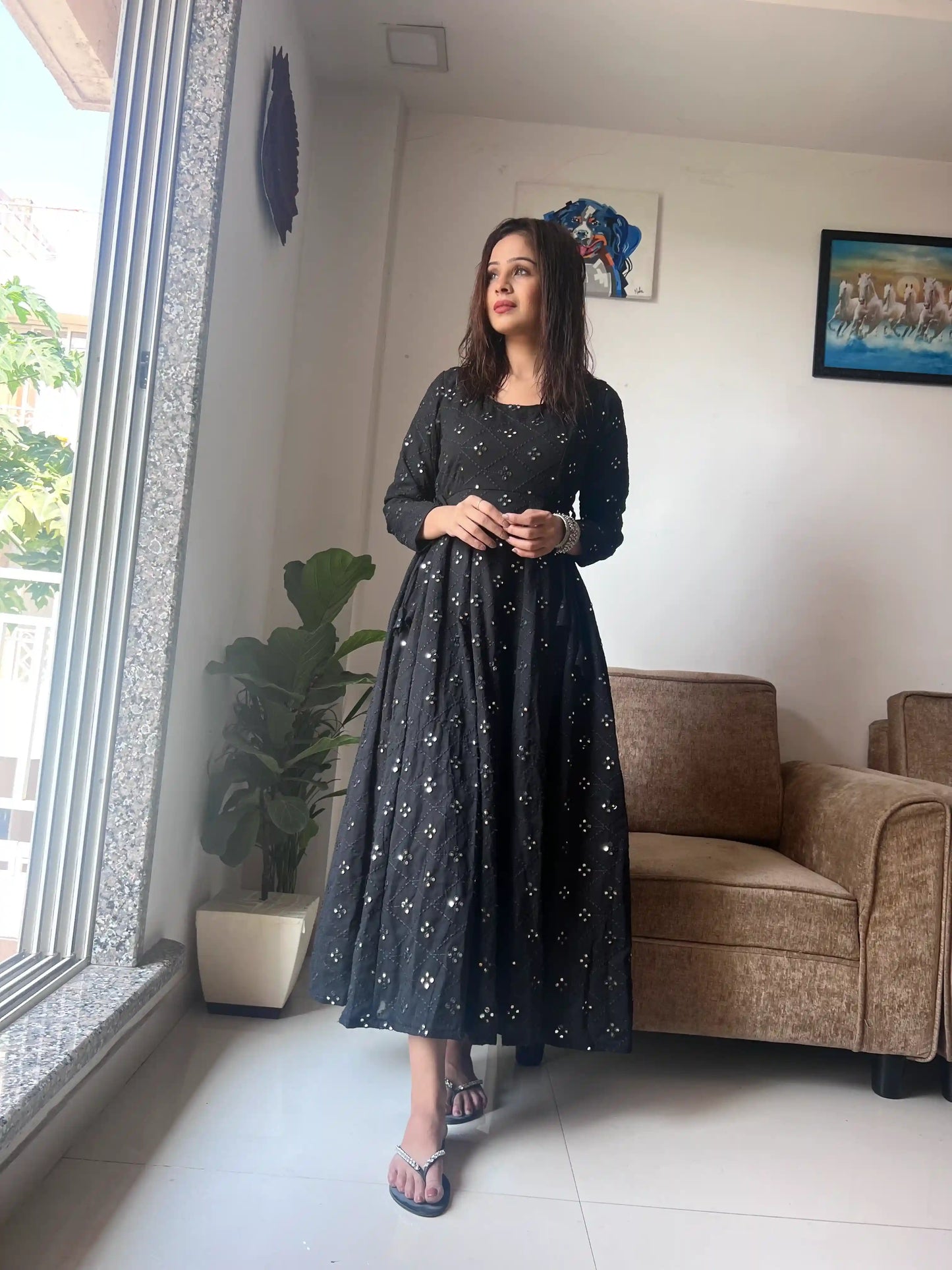 Fenil’s Gulnaz Embroidered Twirl Anarkali - Passion for Fashion by Shivani