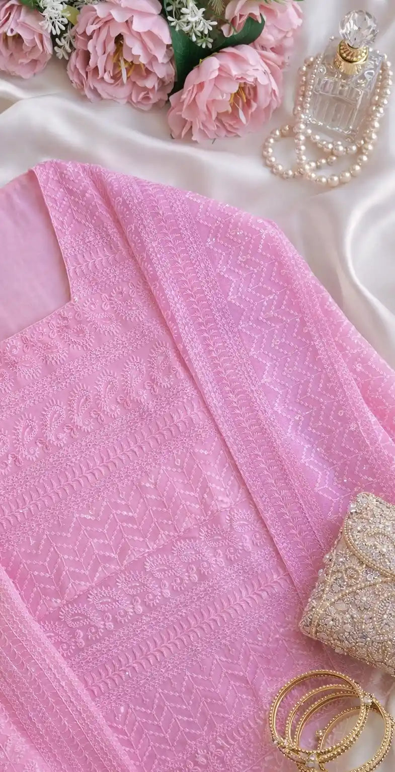 Blossom Pink Short Gulnaz Kurta