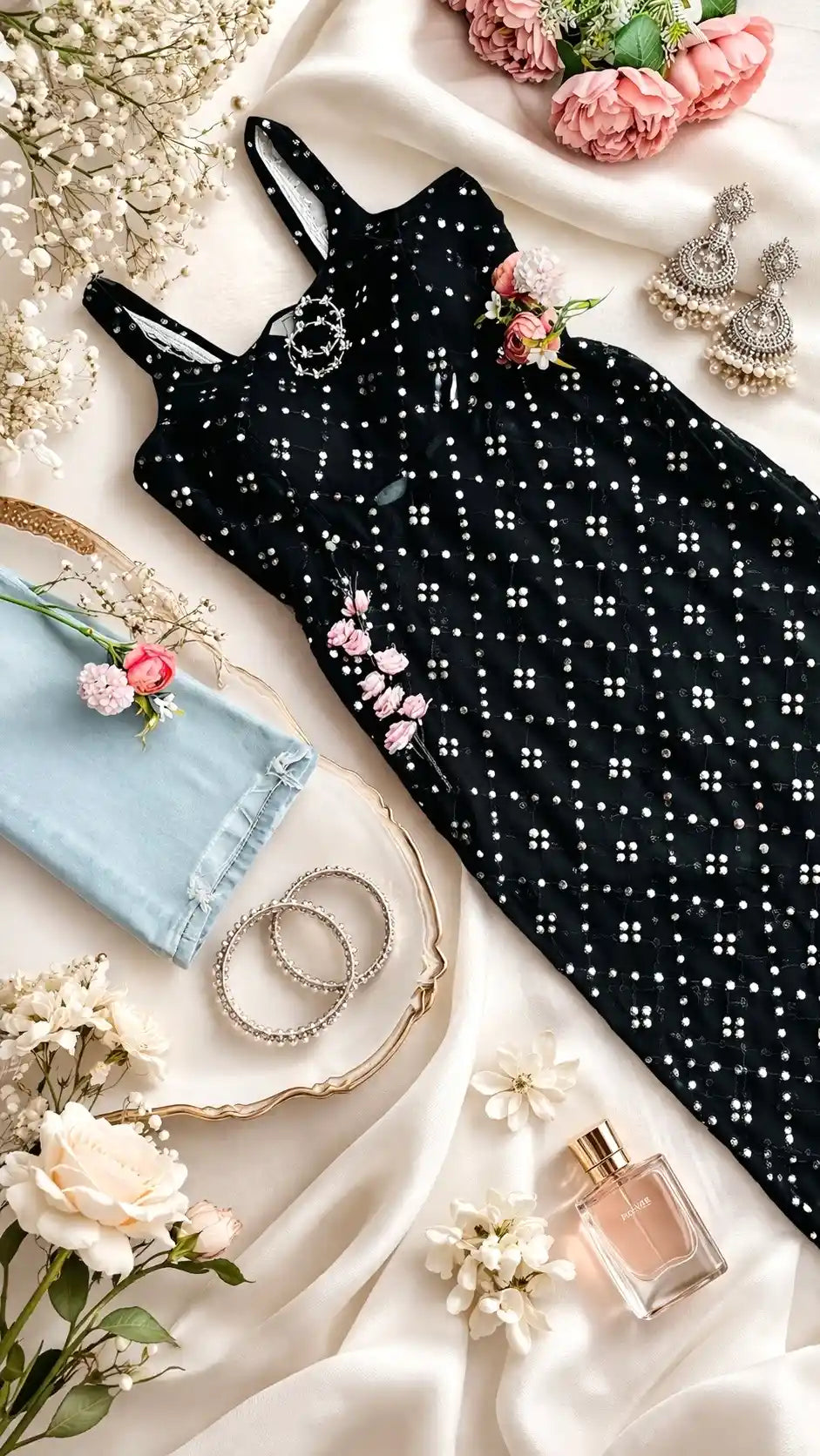Surabhi's Black Mirror Dori Gulnaz Kurta