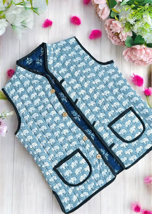 Grey Elephant Kids Jaipuri Jacket