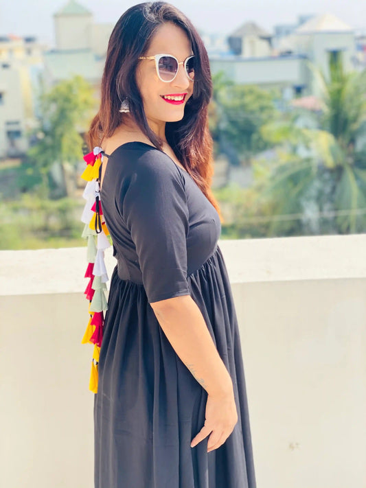 Noor Tassel Back Maxi