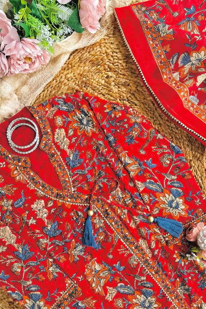 Gulnar Handblock Meher Suit Set