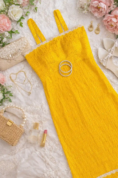 Dhoop Yellow Sequence Gulnaz Kurta