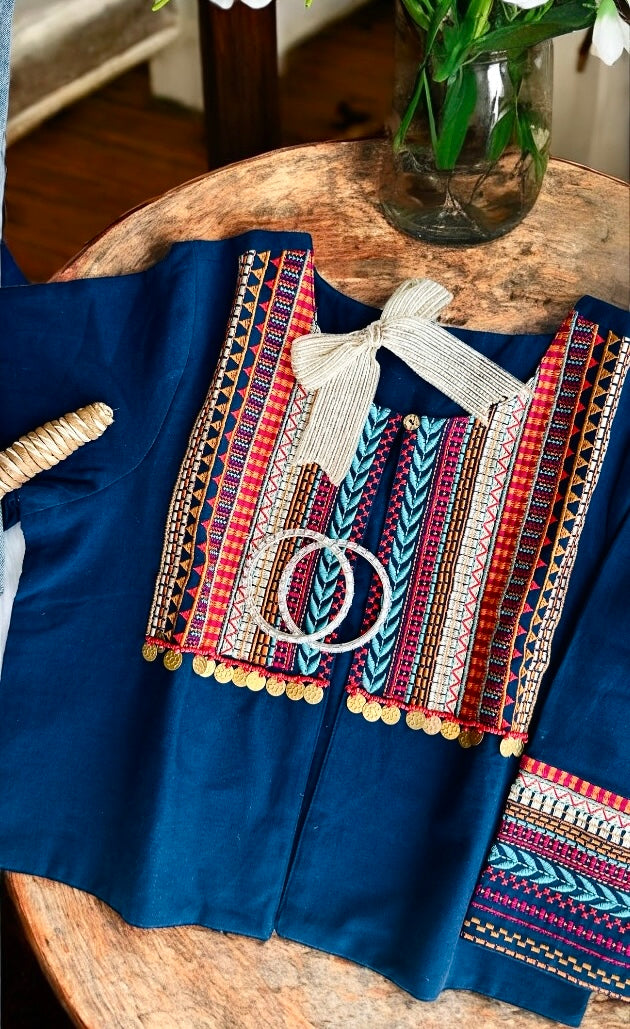 Blue Jaipuri Embroidered Jacket