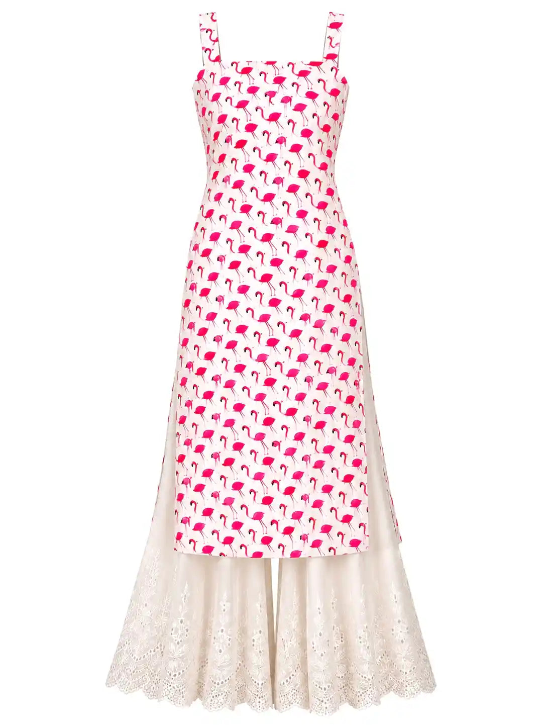 Pink Flamingo Jaipuri Gulnaz Kurta