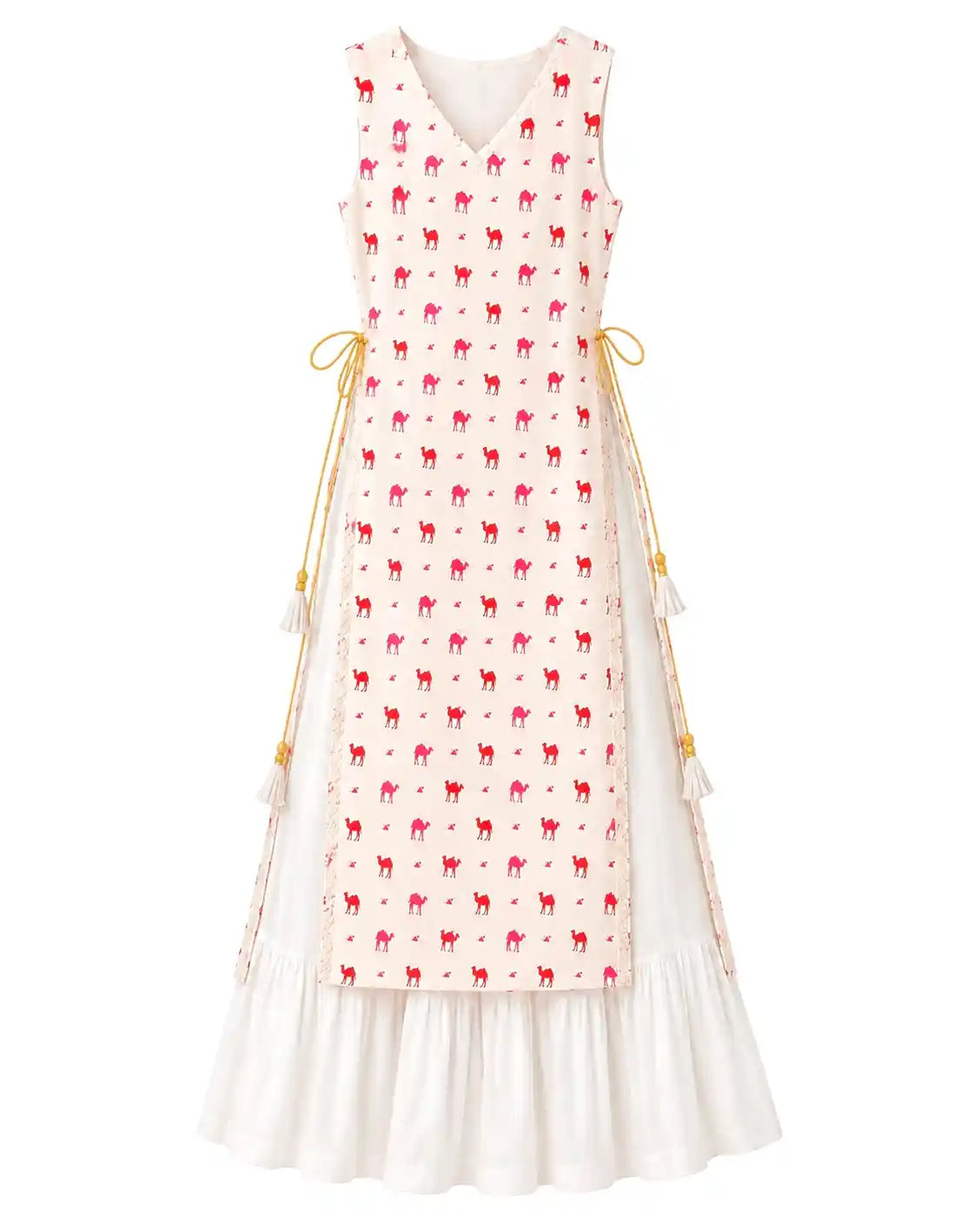 Traditional Jaipuri Camel Motif Cotton Kurta