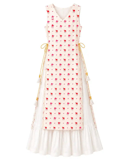 Traditional Jaipuri Camel Motif Cotton Kurta