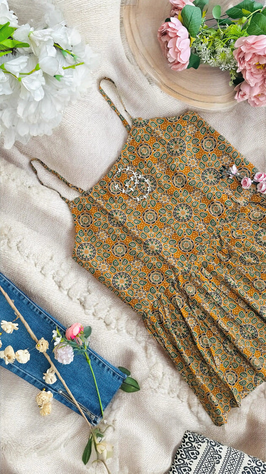 Soft Cotton Mustard Peplum Top - Passion for Fashion by Shivani