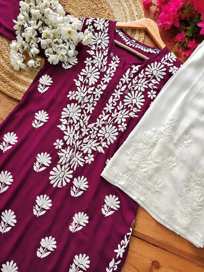 Mahima's Wine Aliya Noor Slit Kurta