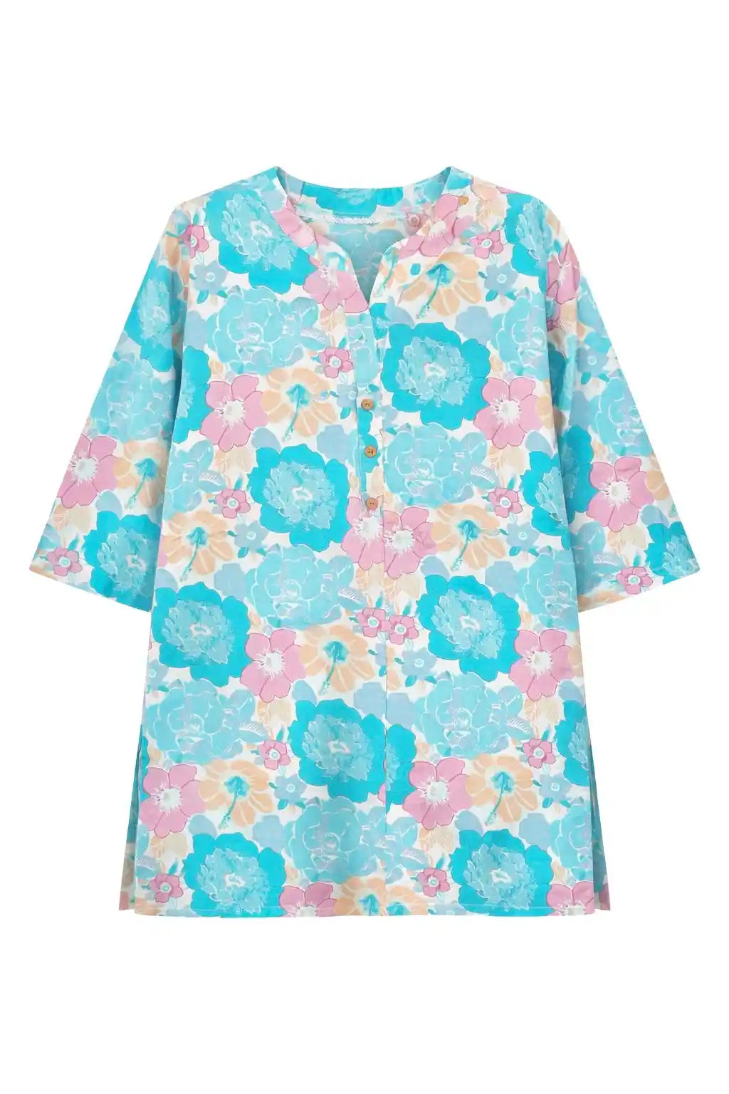 Classic Mul Floral Short Kurta