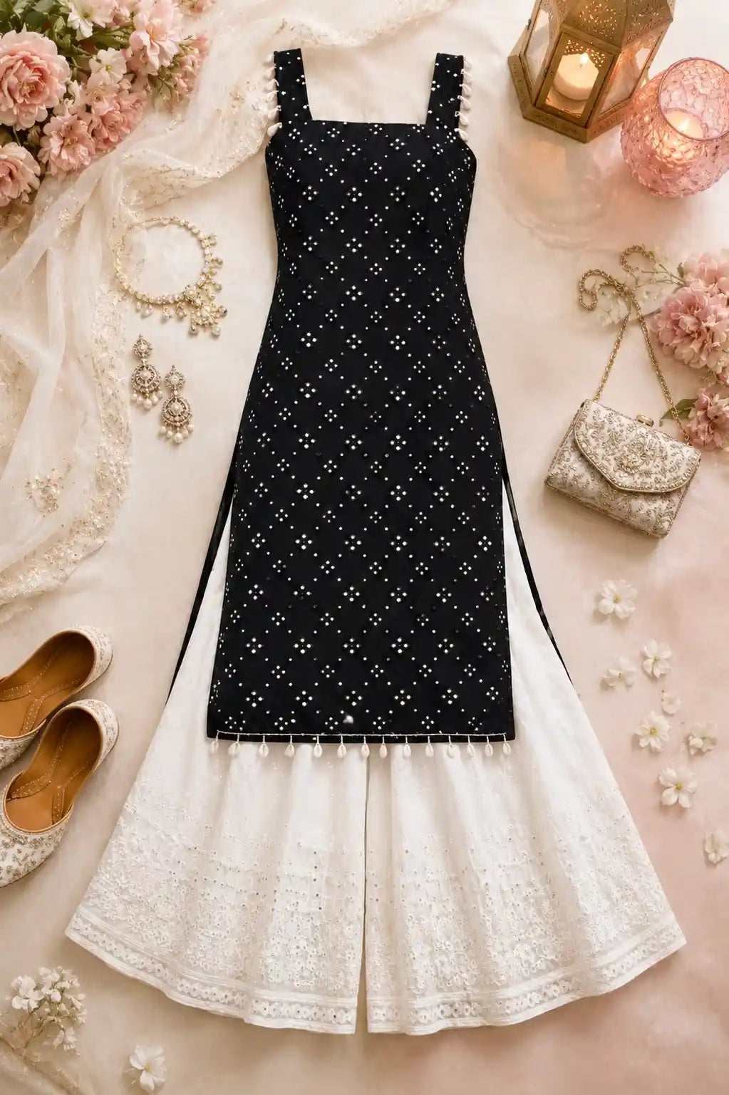 Prajyoti’s Black Embroidered Gulnaz Kurta