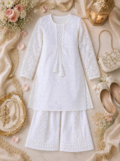 Ivory White Dori Gulnaz Kurta