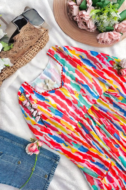 Rainbow Rush Peplum Top