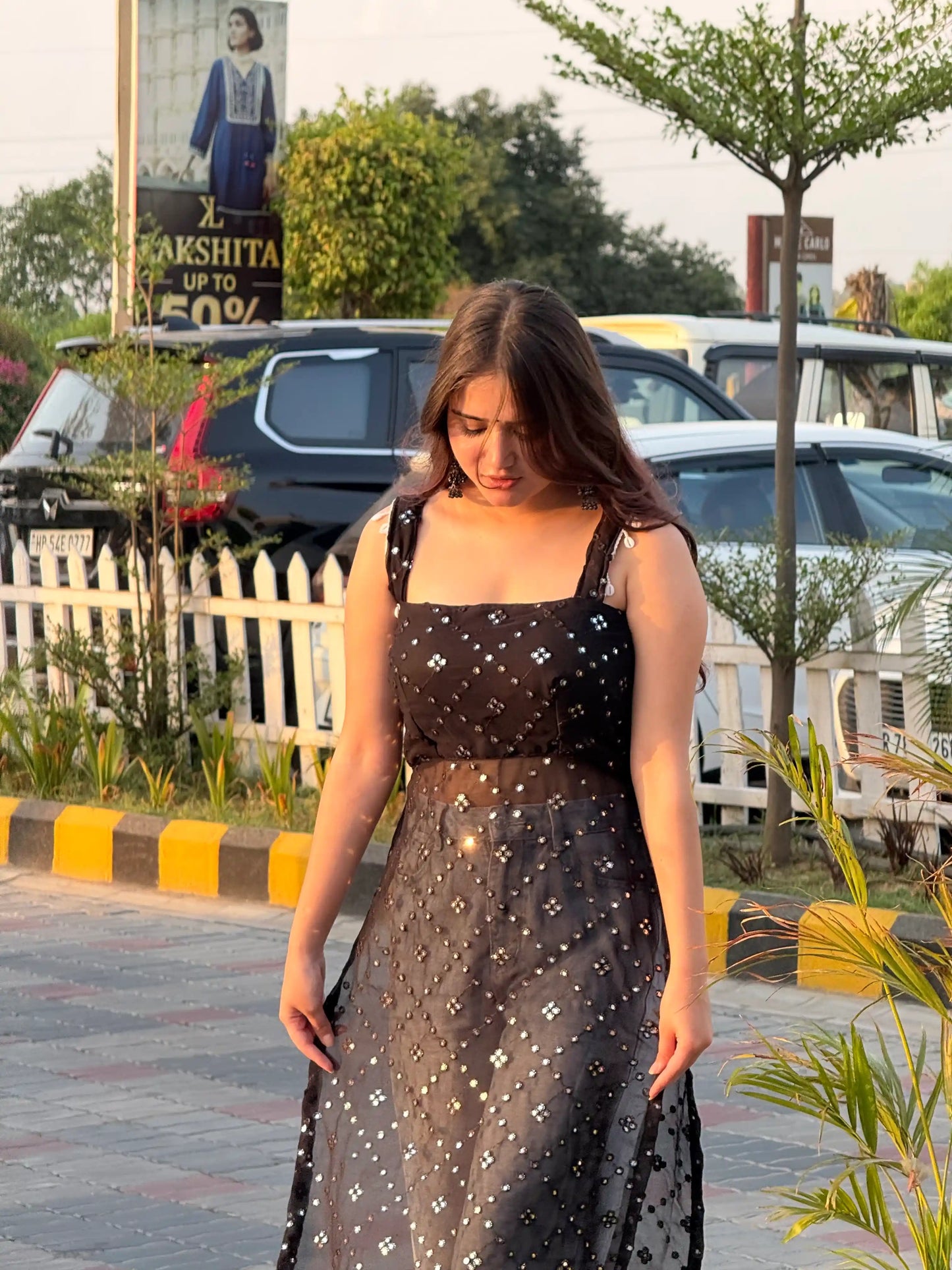 Upasna’s Black Embroidered Gulnaz Kurta