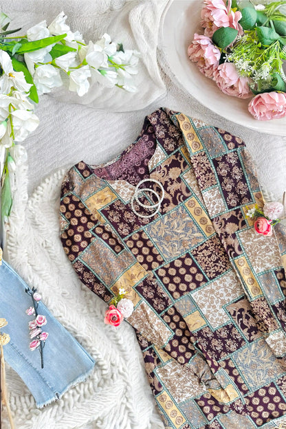 Vintage Mosaic Charm Kurta