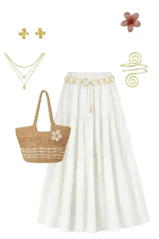 Gulnaz Noor Tiered Skirt