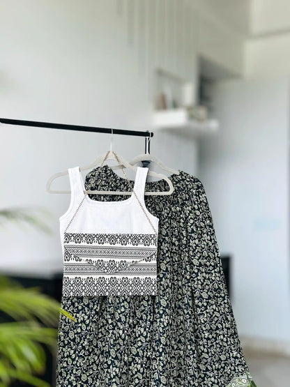 Kalamkari Black Jaipuri Twirl Skirt