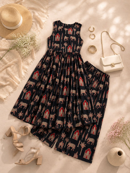 Black Worli Mulmul Meher Suit