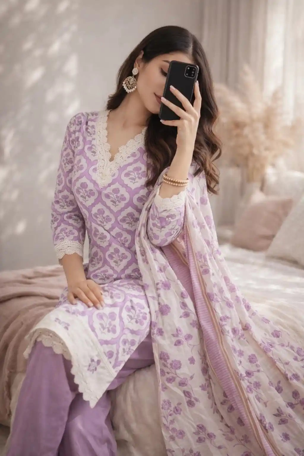 Lilac Block Meher Suit Set