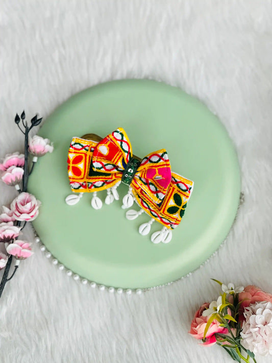 Pink Block Bow Clip - Passion for Fashion by Shivani