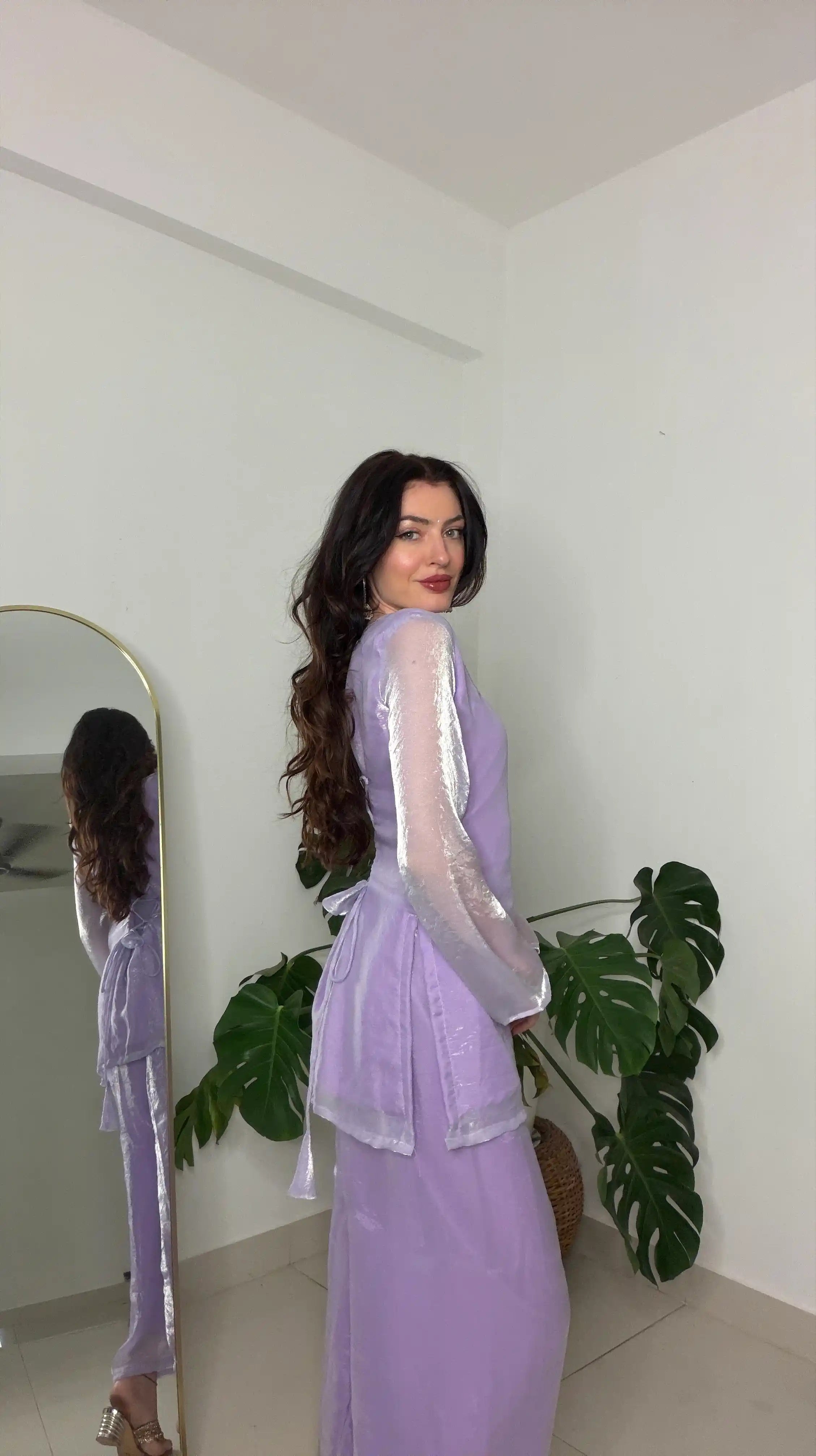 Blush Lilac Back Tie Gulnaz Set