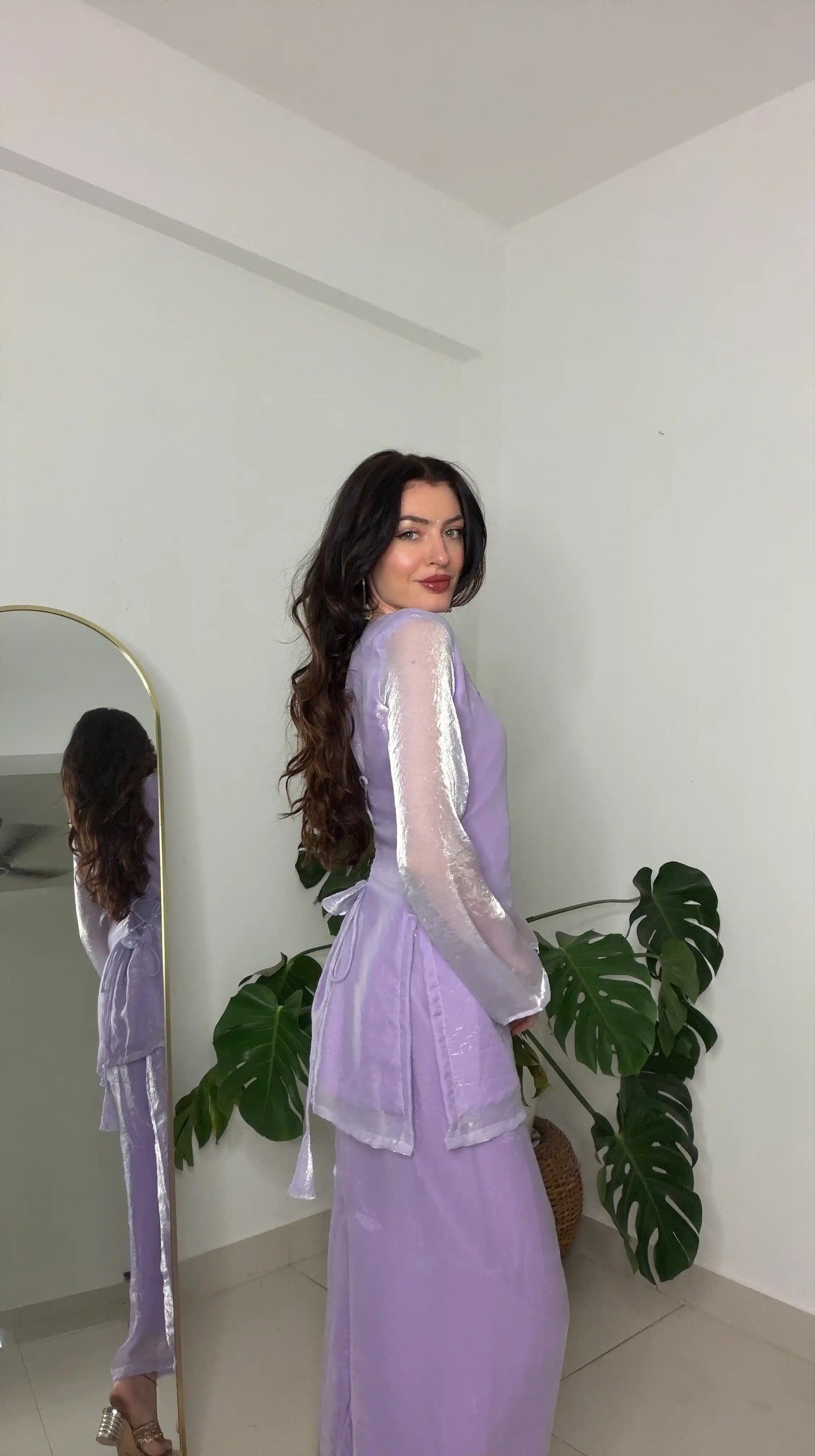 Blush Lilac Back Tie Gulnaz Set