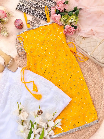 Charm Yellow Mirror Gulnaz Kurta