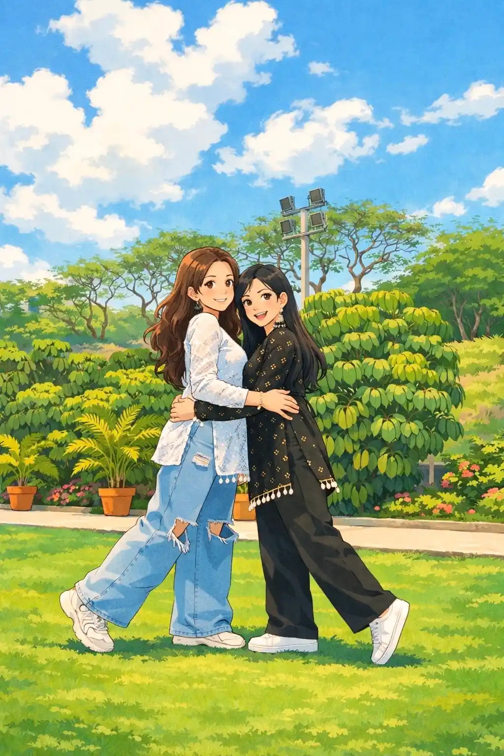 White Chic Gulnaz Dori Kurta